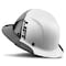 Dax Hard Hats Hard Hat Carbon Fiber Full Brim 50-50 (White/Black) HDF50C-19WC - alternate 2